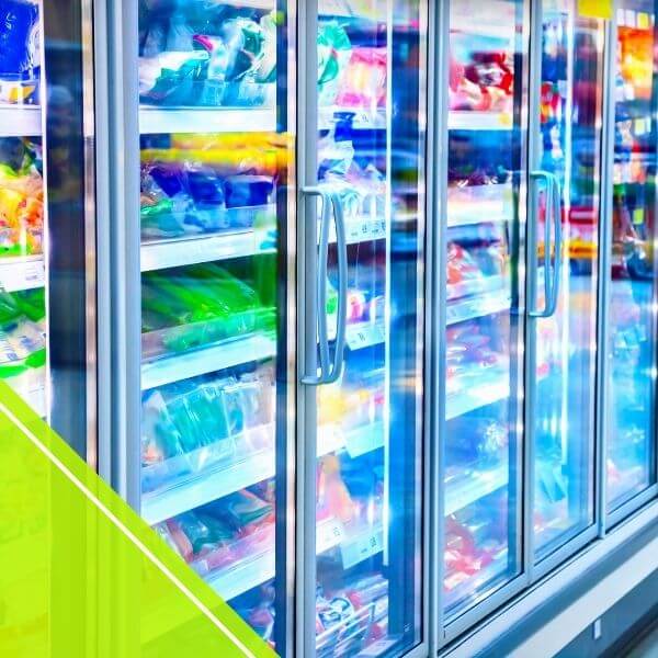 coolers in grocery store